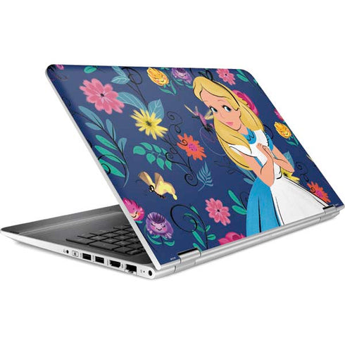 Disney Alice in Wonderland (animated) Floral Print HP Pavilion Skin